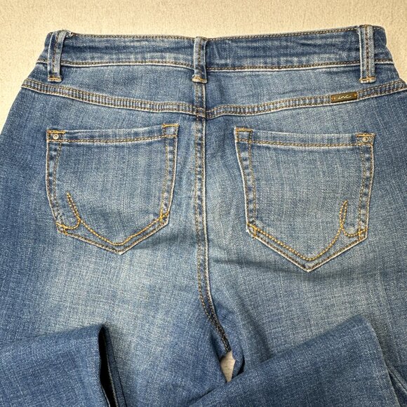 INC Denim Womens Straight Leg Curvy Fit Size 4 Blue Jeans Distressed - Picture 16 of 16